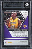 Lakers Shaquille O'Neal Signed 2019 Panini Mosaic Silver #281 Card BAS Slabbed