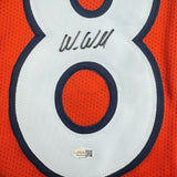 Framed Autographed/Signed Wes Welker 35x39 Denver Orange Jersey JSA COA