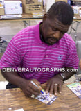 Randall Mcdaniel Autographed Minnesota Vikings Goal Line Art in Blue 12340