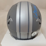 AMON RA ST BROWN SIGNED DETROIT LIONS SLATE SPEED MINI HELMET BECKETT QR