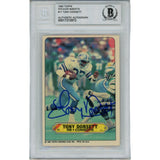 Tony Dorsett Autographed 1983 Topps Sticker Slabbed Trading Card Beckett 45921