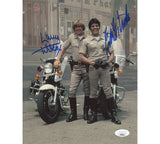 Erik Estrada & Larry Wilcox Signed CHiPs Unframed 8x10 Photo
