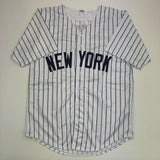 Autographed/Signed Clarke Schmidt New York Pinstripe Jersey BAS COA