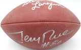 Jerry Rice & Steve Largent Autographed NFL Leather Football Beckett QR #BS30338