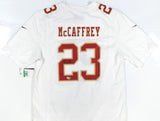 Christian McCaffrey Autographed 49ers Nike Tundra Game Jersey - Fanatics *Stain