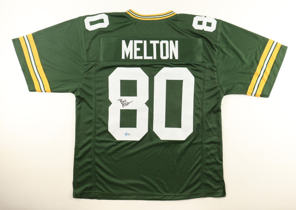 Bo Melton Signed Green Bay Packers Jersey (Beckett) W.R. Switched to Def. Back