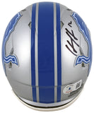 Lions Hendon Hooker Authentic Signed Speed Mini Helmet BAS Witnessed