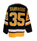 Tom Barrasso Signed Penguins Jersey (JSA COA) Pittsburgh Goalie 1988-1997