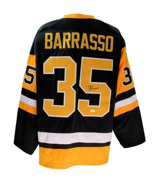 Tom Barrasso Signed Penguins Jersey (JSA COA) Pittsburgh Goalie 1988-1997