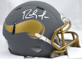 Randy Moss Autographed Minnesota Vikings Slate Speed Mini Helmet- Beckett W