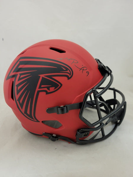 MICHAEL PENIX SIGNED ATLANTA FALCONS F/S RAVE SPEED REPLICA HELMET BECKETT QR