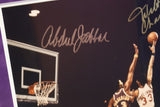 Wilt Chamberlain Kareem Abdul-Jabbar Dual Autographed 16x20 Framed Photo JSA LOA