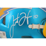 Justin Herbert Autographed Los Angeles Chargers Flash Mini Helmet Fanatics 50033