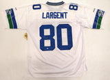 Seattle Seahawks Steve Largent Autographed White Reebok Jersey MCS Holo #88495