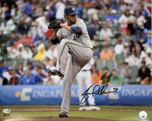 YOVANI GALLARDO Signed 16x20 Photo #2 - Milwaukee Brewers AUTO - JSA