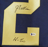 NAVY MIDSHIPMEN JOE BELLINO AUTOGRAPHED SIGNED BLUE JERSEY "H-60" BECKETT 187730