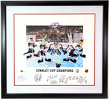 Sakic, Bourque, Skoula, Blake, Hejduk, etc. Autographed Looney Tunes Lithograph