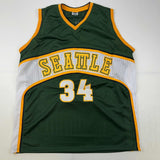 Autographed/Signed Ray Allen Seattle Green Basketball Jersey Beckett BAS COA
