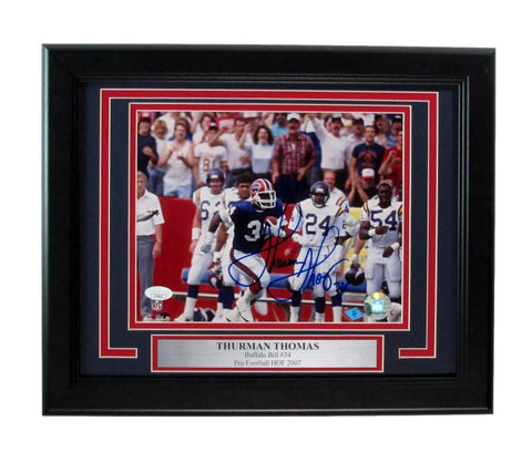 Thurman Thomas HOF Buffalo Bills Signed/Auto 8x10 Photo Framed JSA 197320