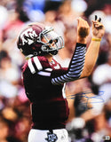 Johnny Manziel Autographed Texas A&M 16x20 Close Up Photo HT-Beckett W Holo*Blue