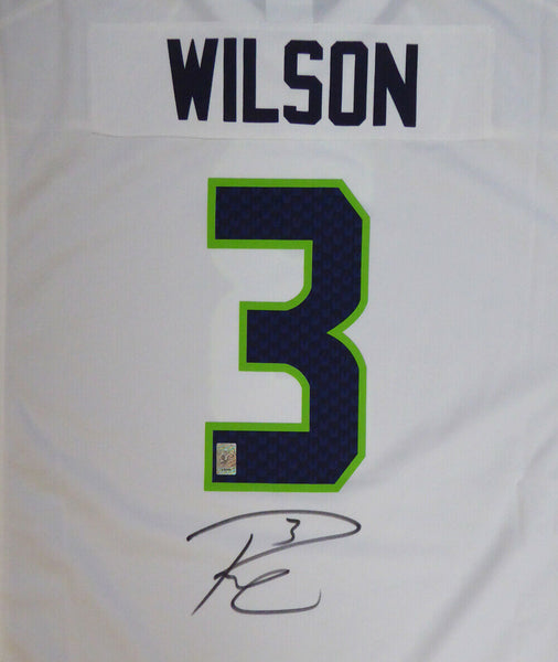 SEAHAWKS RUSSELL WILSON AUTOGRAPHED WHITE NIKE JERSEY SIZE XXL RW HOLO 105024
