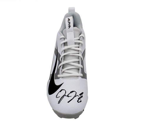 Josh Jacobs Signed Green Bay Packers Nike Alpha Menace 4 White Cleat