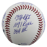 Reds Johnny Bench "Career Stat" Signed Oml LE #10/12 Baseball Fanatics #A673181