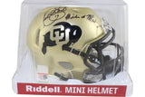 Kordell Stewart Autographed Colorado Buffaloes Mini Helmet Miracle Beckett 52830
