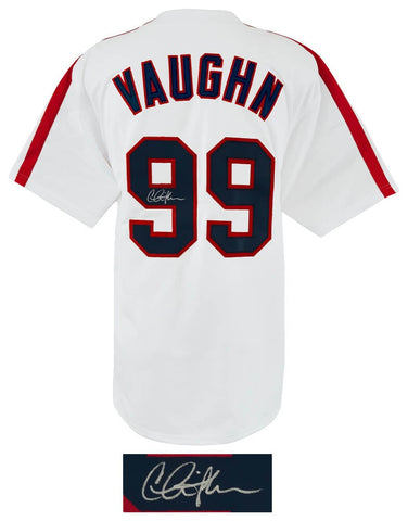 Charlie Sheen Signed White Custom Baseball Jersey - (SCHWARTZ COA)