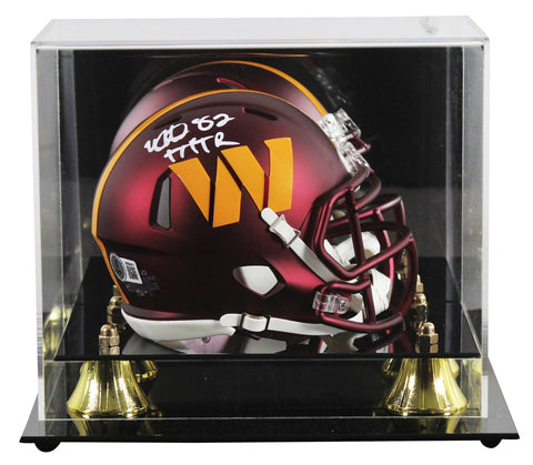 Commanders Michael Westbrook "HTTR" Signed Speed Mini Helmet W/ Case BAS Witness