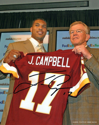 Jason Campbell Signed Washington Draft Day Holding Jersey 8x10 Photo - (SS COA)
