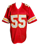 Frank Clark Kansas City Signed Red Football Jersey BAS ITP