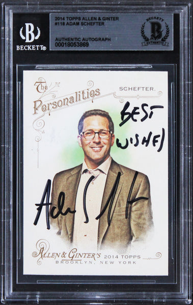 Adam Schefter "w/Insc" Signed 2014 Topps Allen & Ginter #118 Card BAS Slabbed