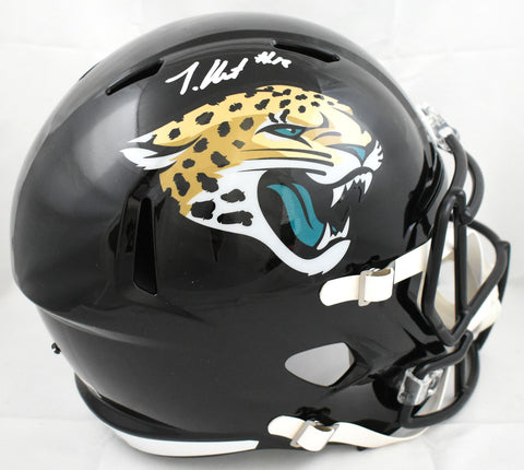 Travis Hunter Signed Jacksonville Jaguars F/S Speed Helmet - Beckett W Hologram