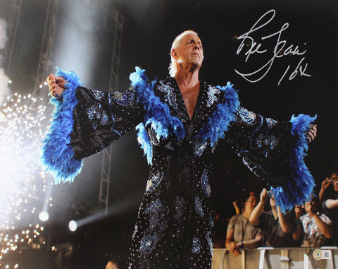 Ric Flair Autographed/Signed Wrestling 16x20 Photo Beckett 39674