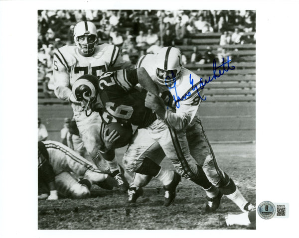 Gino MarCoetti Autographed/Signed Baltimore Colts 8x10 Photo Beckett 57583