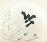 Will Grier Signed West Virginia Mountaineers Mini Helmet (Beckett) Chargers Q.B.