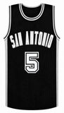 Robert Horry (SPURS) Signed Black Custom Basketball Jersey - (SCHWARTZ COA)