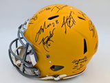 Riddell Full Size Helmet Signed by 14 NFL Stars Tua Kittle Bret Michaels COA