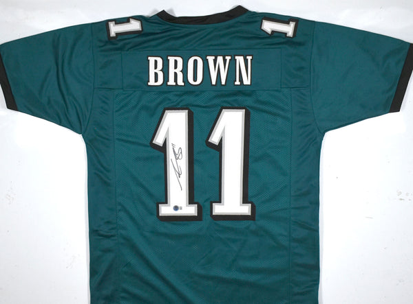 AJ Brown Autographed Green Pro Style Jersey-Beckett W Hologram *Black