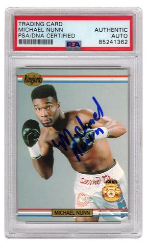Michael Nunn Signed 1991 Ringlords Boxing Card #24 - (PSA/DNA Encapsulated)