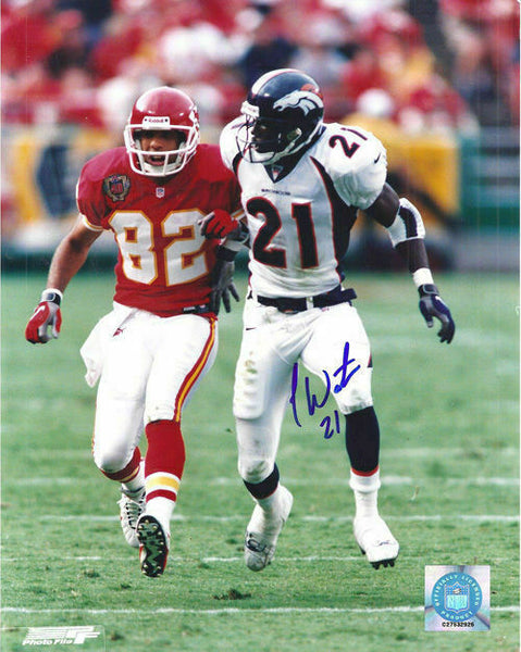 Chris Watson Autographed/Signed Denver Broncos 8x10 Photo 13758 PF