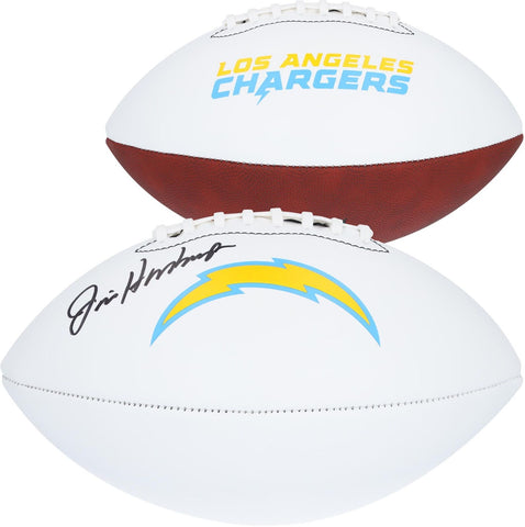 Jim Harbaugh Los Angeles Chargers Autographed Franklin White Panel Football