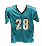 Fred Taylor Autographed/Signed Pro Style Jersey Teal Insc. Beckett 40941
