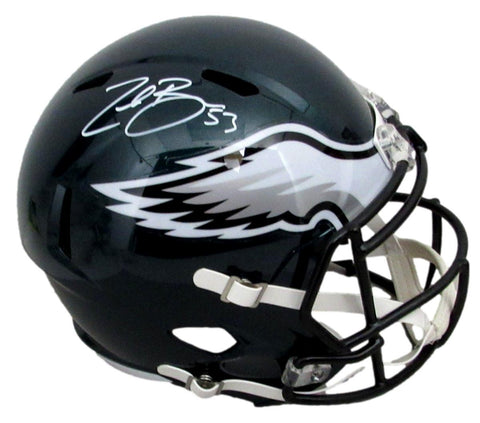Zack Baun Signed/Auto Green Full Size Speed Replica Helmet Eagles Beckett 198920