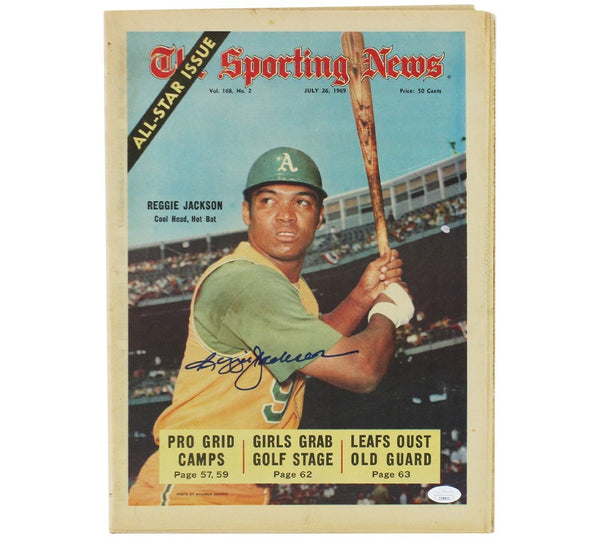 Reggie Jackson Signed Oakland A's Sporting News All-Star Issue MLB Magazine