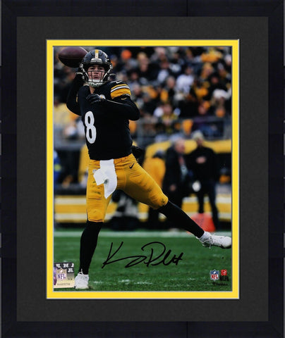 Framed Kenny Pickett Pittsburgh Steelers Autographed 8" x 10" Throwing Photo