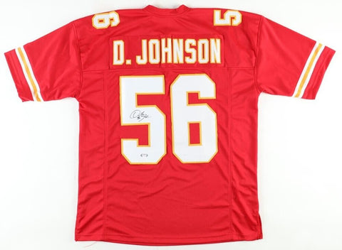 Derrick Johnson Signed Kansas City Chiefs Red Jersey (PSA) 4xPro Bowl Linebacker