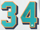 Ricky Williams Signed Miami Dolphins 35"x43" Framed Jersey (JSA Hologram)