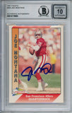Joe Montana Autographed 1991 Pacific #464 Trading Card Beckett 10 Slab 37589